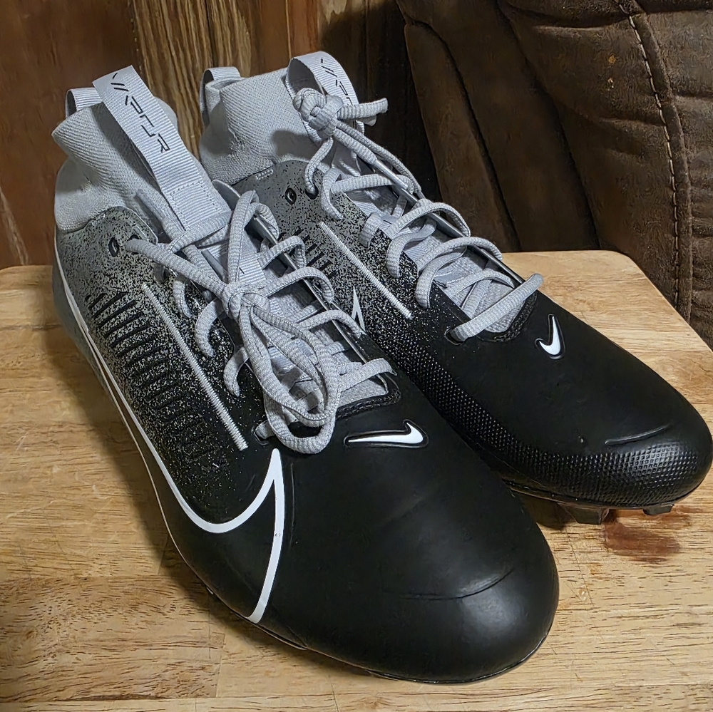 Nike Vapor Edge Pro 360 2 Men's Soccer Cleats HF3454-003 Silver Black Size 14